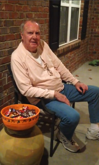 Halloween candy bowl celebration